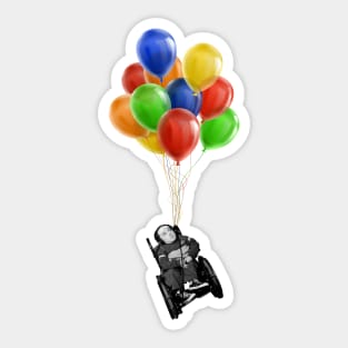 Eric the Actor Flying with Balloons Sticker